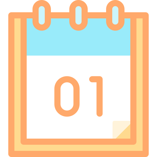 Desk calendar Detailed color Lineal color icon