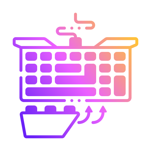 toetsenbord extensie Generic Flat Gradient icoon