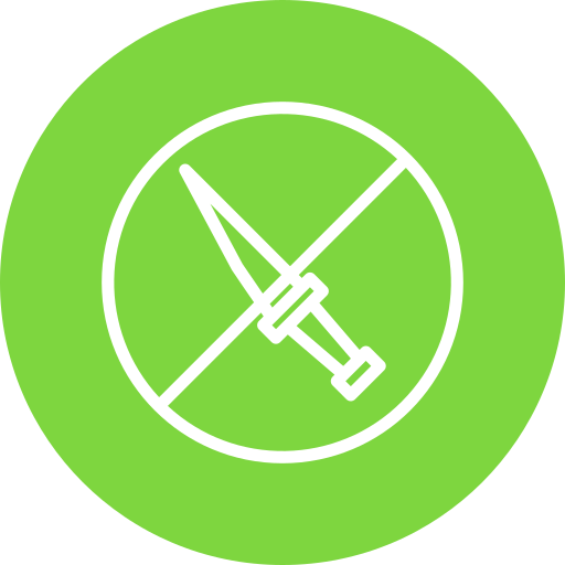No weapons Generic color fill icon