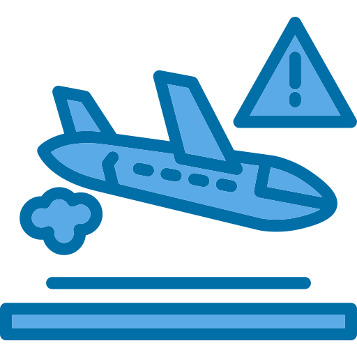 Airplane accident Generic color lineal-color icon