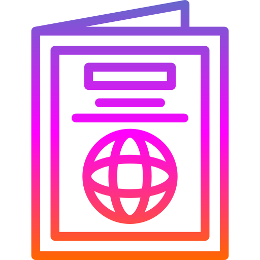 passaporto Generic gradient outline icona