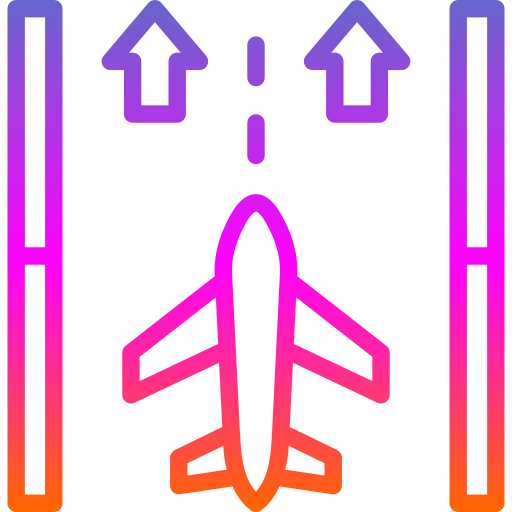 pista di decollo Generic gradient outline icona