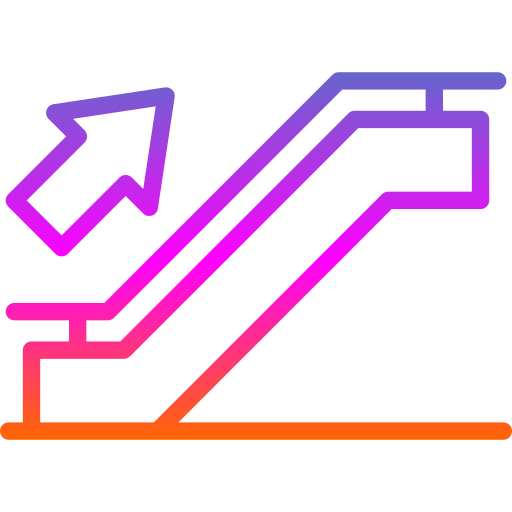 escalera mecánica Generic gradient outline icono