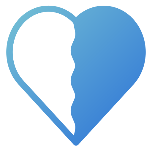 Broken heart Generic gradient fill icon