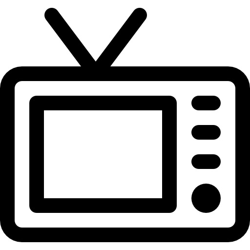 televisione Basic Rounded Lineal icona