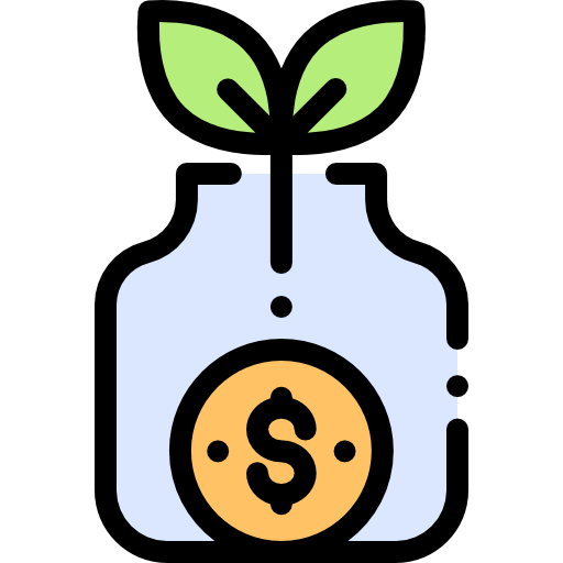 Money bag Detailed Rounded Lineal color icon