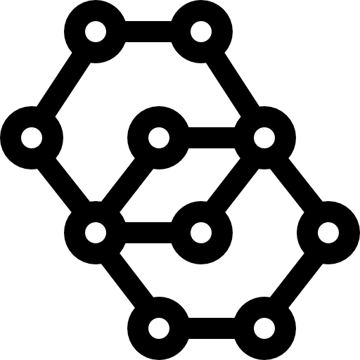 cząsteczka Basic Rounded Lineal ikona