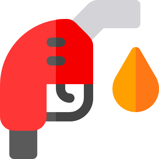gasbrandstof Basic Rounded Flat icoon
