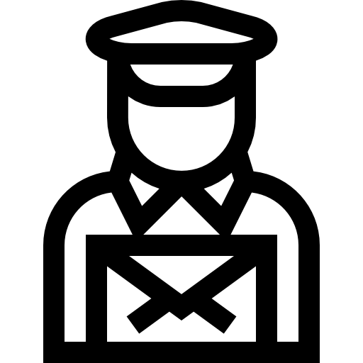 cartero Basic Straight Lineal icono