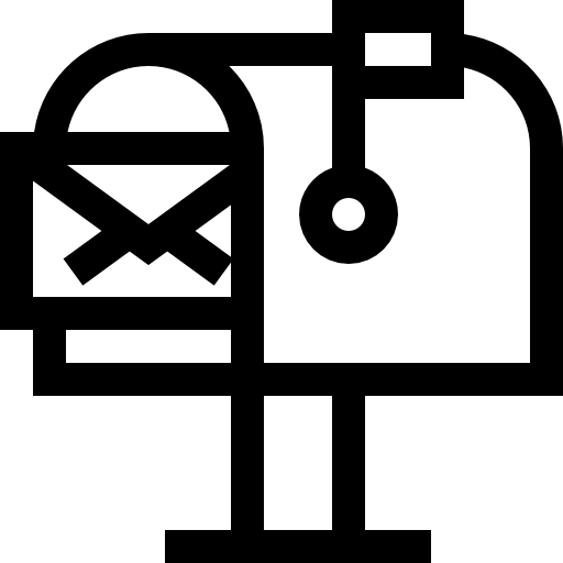 skrzynka pocztowa Basic Straight Lineal ikona