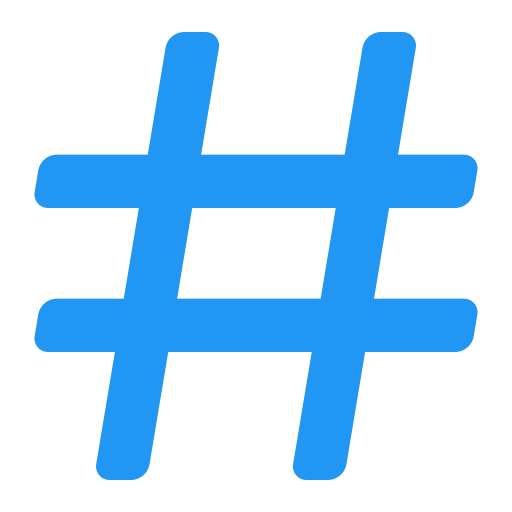 Hashtag Generic color fill icon