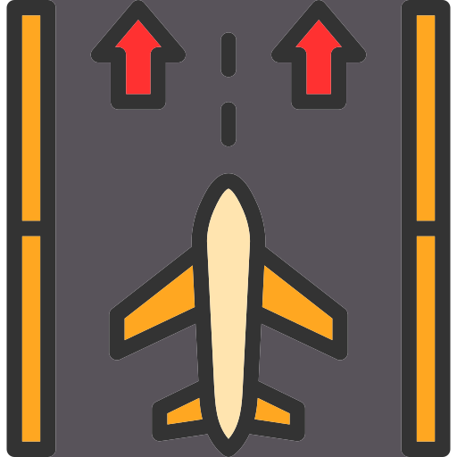 landingsbaan Generic color fill icoon