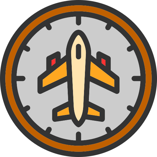 Flight time Generic color fill icon