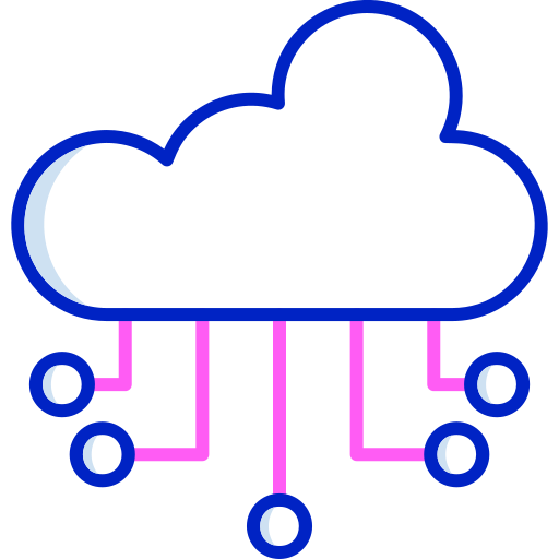 Вычислительное облако Generic color fill иконка