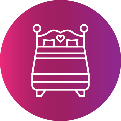 Double bed Generic gradient fill icon