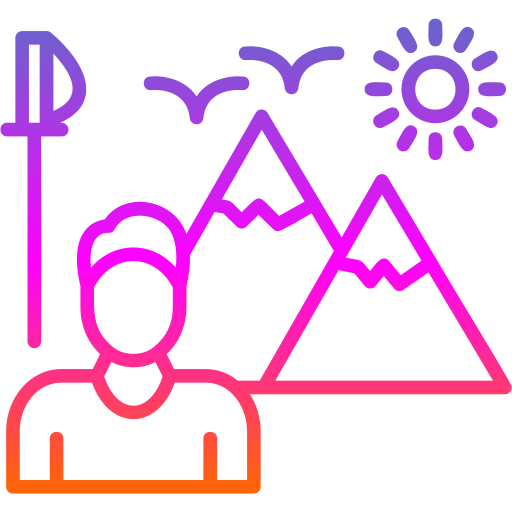Hiking Generic gradient outline icon