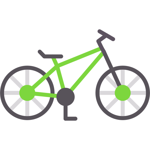 bicicleta de montaña Generic color fill icono
