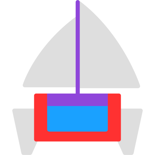 catamarán Generic color fill icono