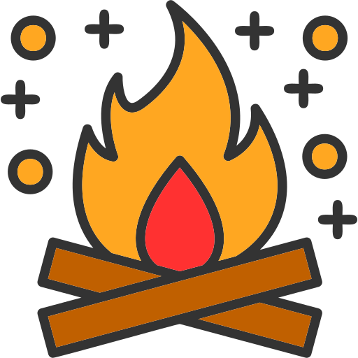 たき火 Generic color lineal-color icon
