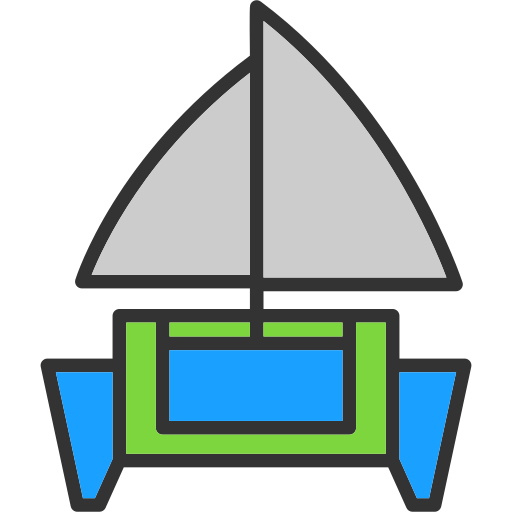 catamarán Generic color lineal-color icono
