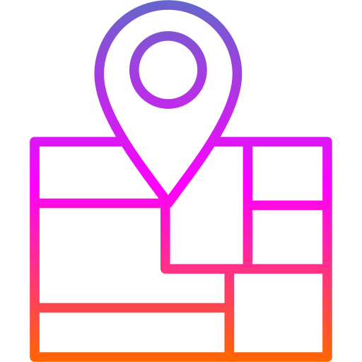 Map Generic gradient outline icon