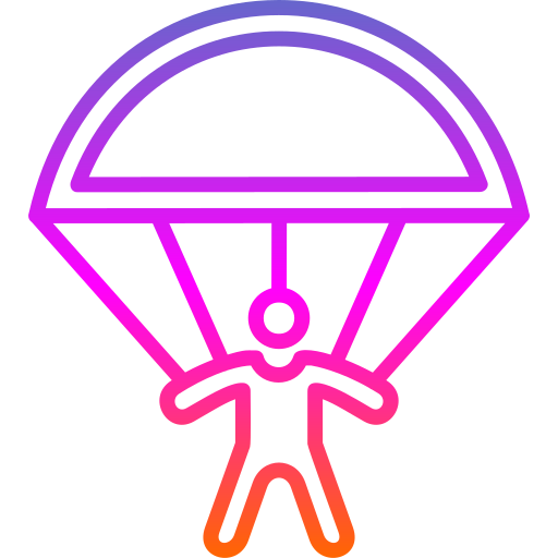 parachutespringen Generic gradient outline icoon