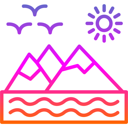 Mountains Generic gradient outline icon
