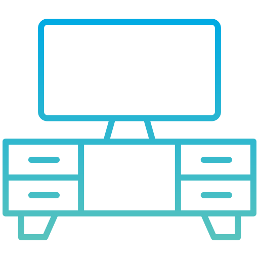 TV Table Generic gradient outline icon