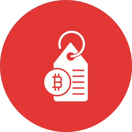 Bitcoin tag Generic color fill icon