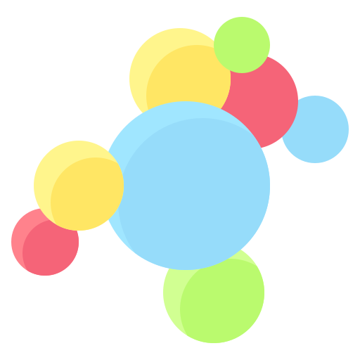 cząsteczki Generic color fill ikona