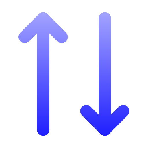 Up and Down Arrow Generic Gradient icon