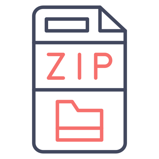 zip bestand Generic color outline icoon