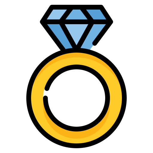 anillo de bodas Generic color lineal-color icono