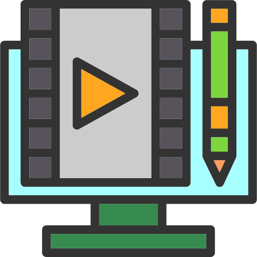 Video editing Generic color lineal-color icon