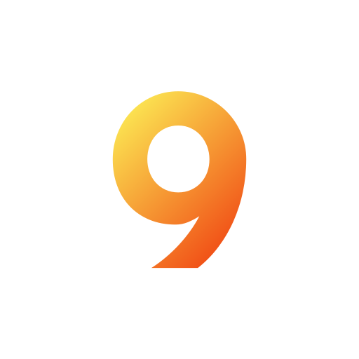 Number 9 Generic gradient fill icon