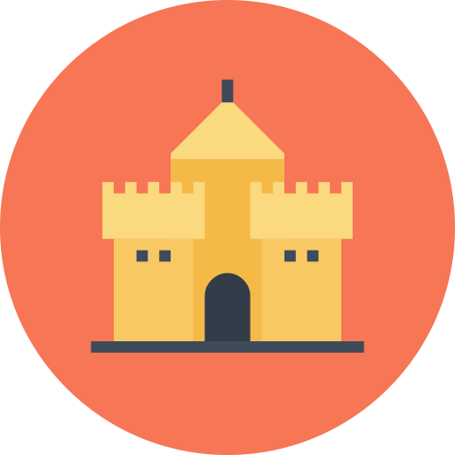 castillo de arena Generic color fill icono