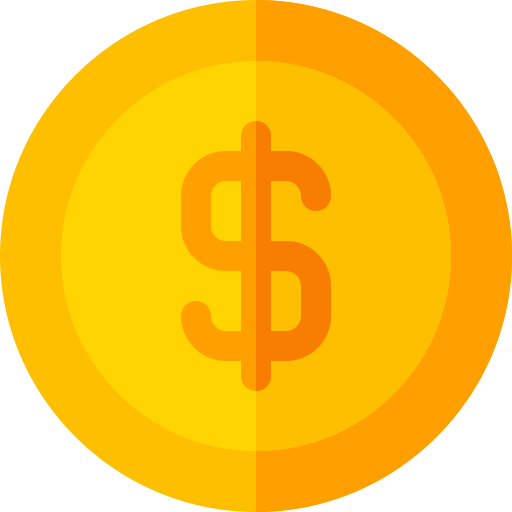 dólar Basic Rounded Flat icono