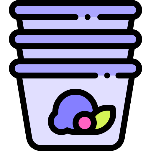 容器 Detailed Rounded Lineal color icon