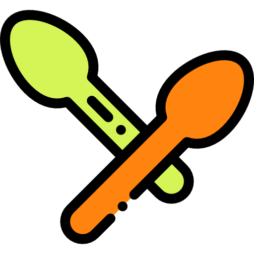 Spoon Detailed Rounded Lineal color icon
