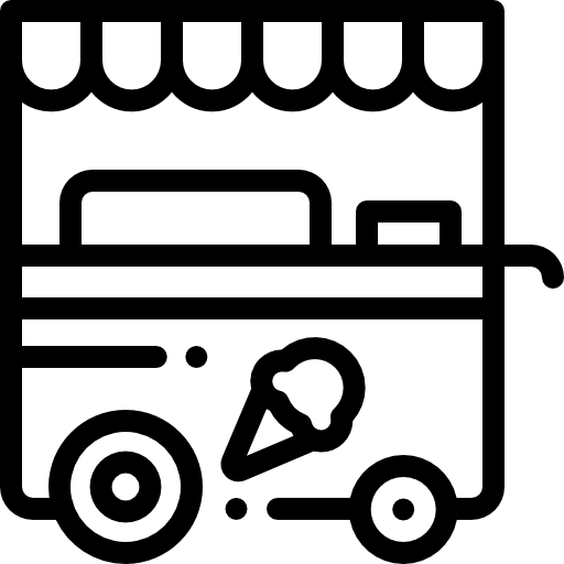 carretto dei gelati Detailed Rounded Lineal icona