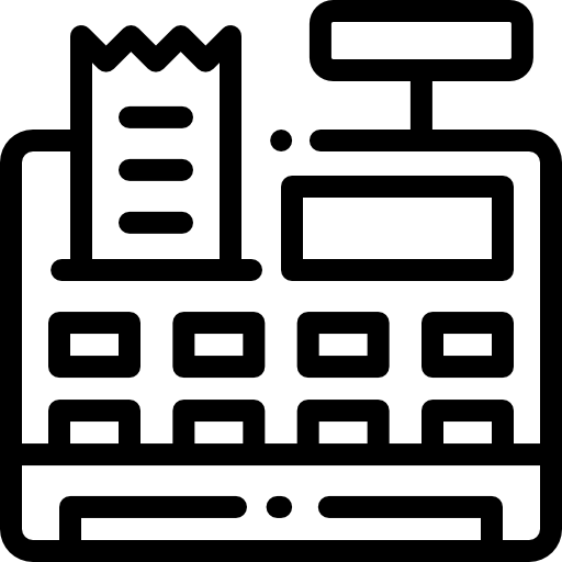 registratore di cassa Detailed Rounded Lineal icona