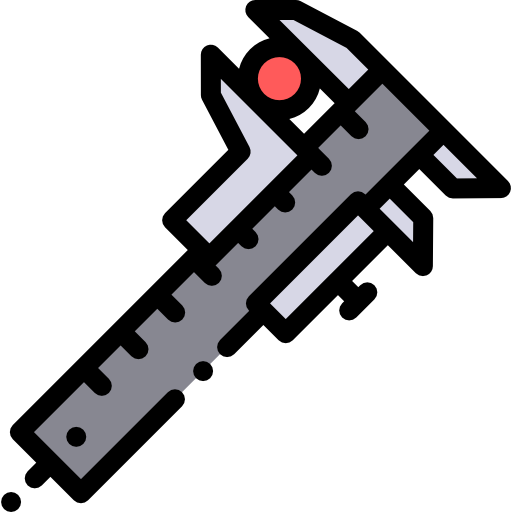 Caliper Detailed Rounded Lineal color icon