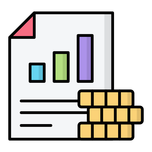 Финансовый отчет Generic color lineal-color иконка