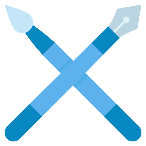 pluma y pincel Generic Blue icono
