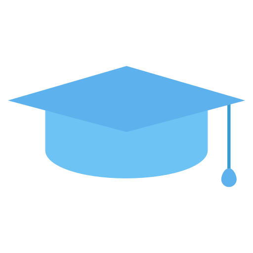 Graduate cap Generic Blue icon