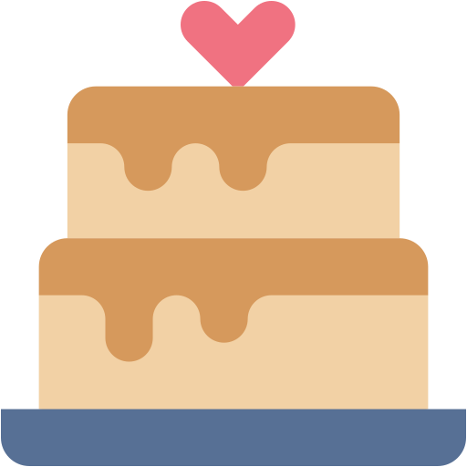 gâteau de mariage Generic color fill Icône