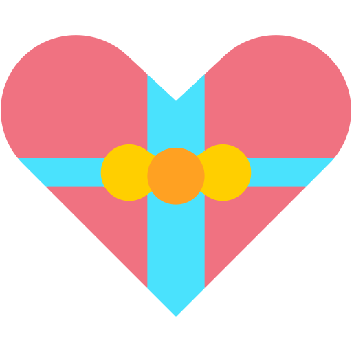 caja de corazón Generic color fill icono