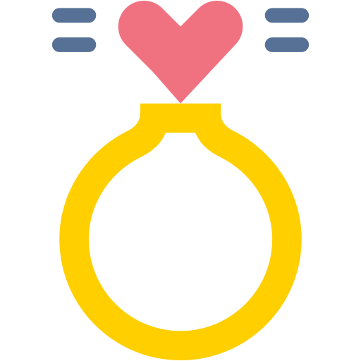 anillo de bodas Generic color fill icono