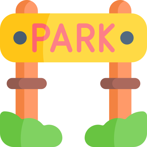 parque Kawaii Flat icono