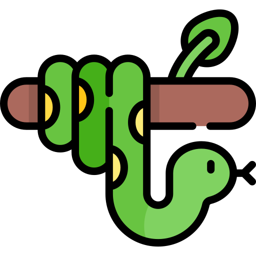 serpiente Kawaii Lineal color icono